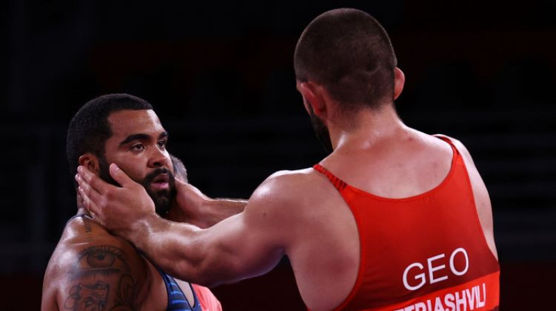 Geibls Stīvsons un Geno Patriašvili. Foto: Reuters/Scanpix