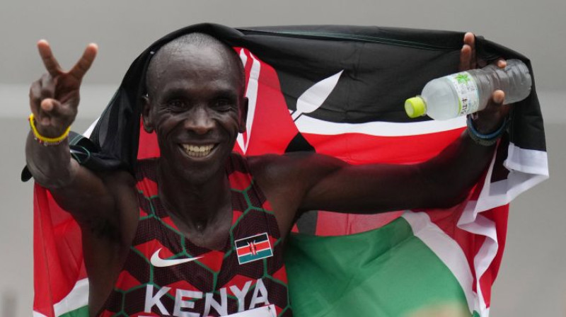 Eliuds Kipčoge. Foto: imago images/Xinhua/Scanpix