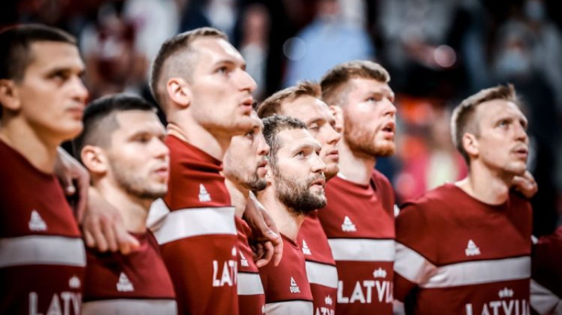 Latvijas izlase. Foto: FIBA
