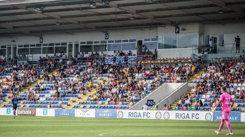 Skonto stadiona tribīnes. Foto: Zigismunds Zālmanis/Riga FC