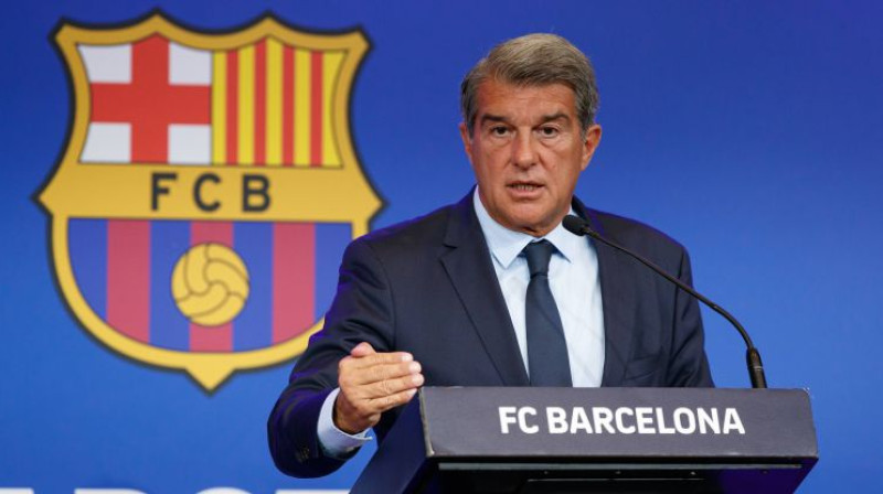 "Barcelona" prezidents Žuans Laporta. Foto: Zumapress.com/Scanpix