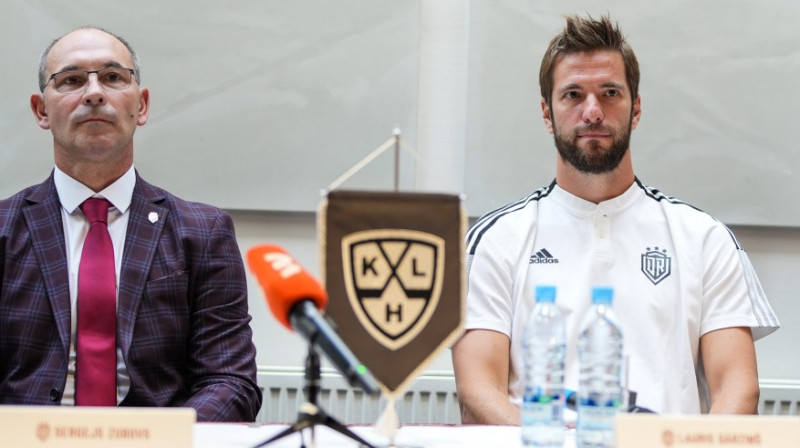 Sergejs Zubovs un Lauris Dārziņš. Foto: dinamoriga.lv