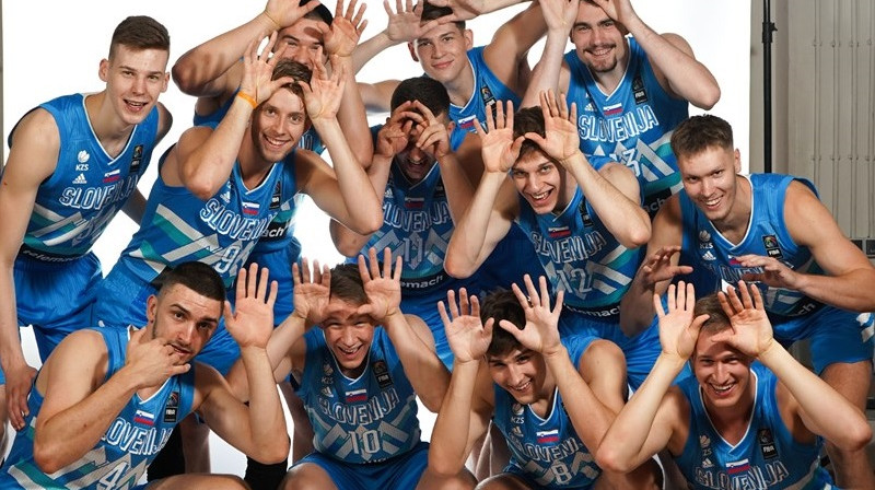 Slovēnijas U20 izlase: 5-0 Hēraklejā. Foto: FIBA