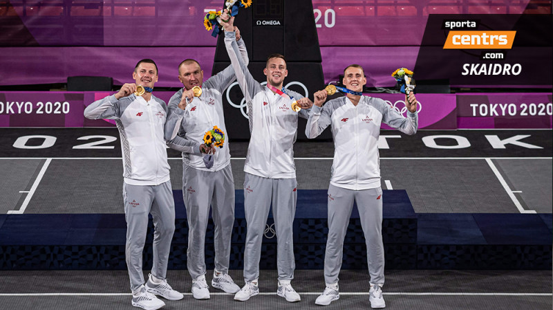 Vai zelta medaļas Tokijā nekļūs par vienīgajām 3x3 basketbolam Latvijā? Foto: LOK/Mikus Kļaviņš
