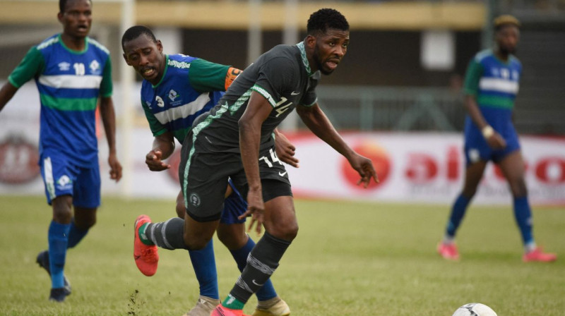 Nigērijas izlases futbolists Keleči Iheanačo (Nr. 14). Foto: Pius Utomi Ekpei/AFP/Scanpix