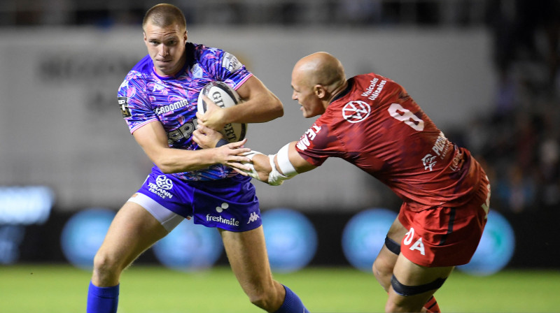 Serhio Parisē (Nr.8) pret "Stade Francais", Foto:AFP/Scanpix