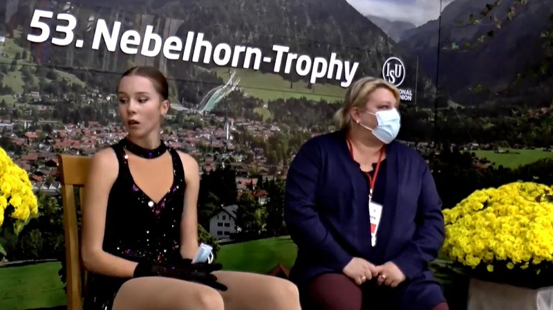 Anete Lāce un trenere Alma Lāce. Foto: Nebelhorn Trophy