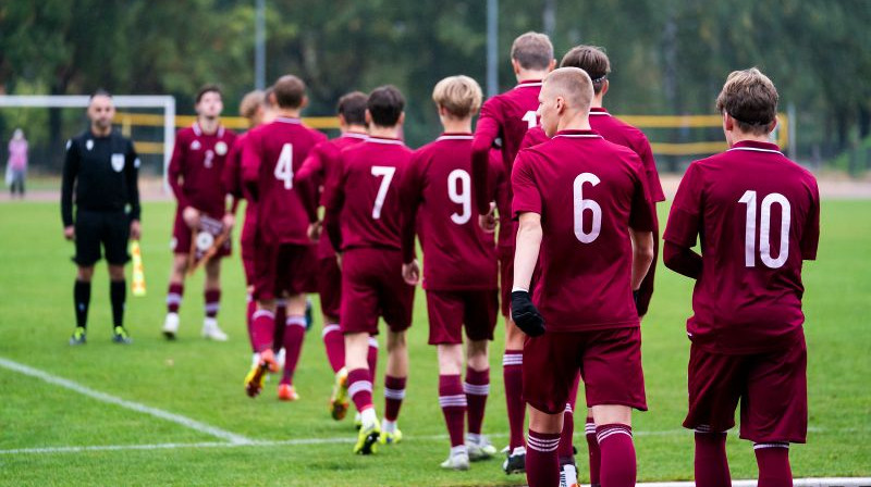 Latvijas U17 izlases. Foto: LFF