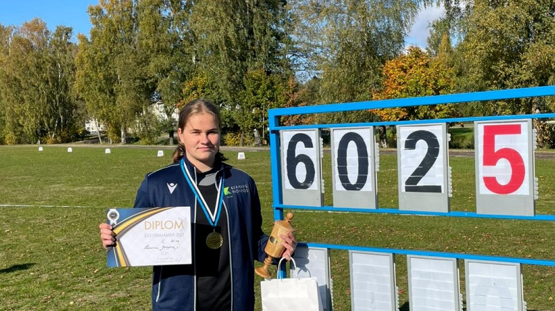 Karīna Jansena. Foto: Vaira Kumermane, athletics.lv