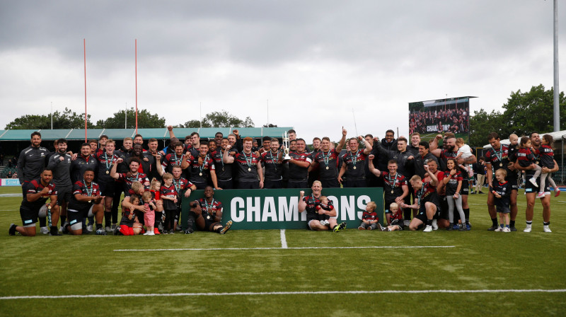 Londonas "Saracens" pēc uzvaras "Championship" turnīrā, Foto:Action Images/Scanpix