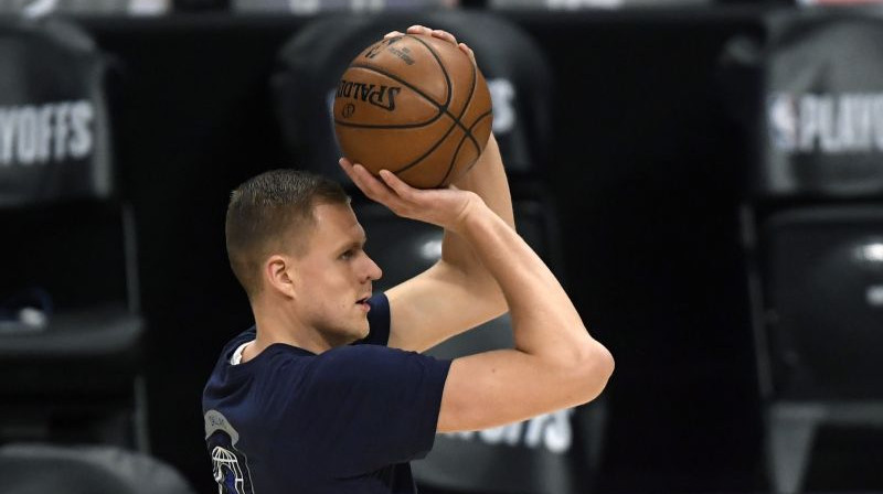 "Mavericks" spēlētājs Kristaps Porziņģis. Foto: AFP/Scanpix