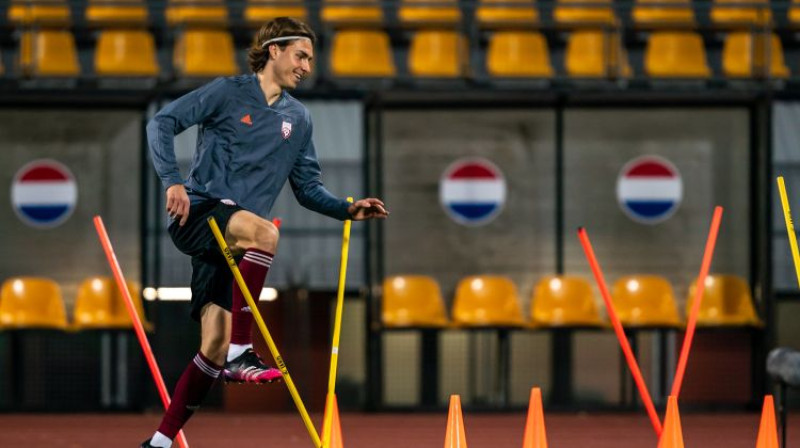 Roberts Uldriķis šovasar pārcēlās uz Nīderlandes augstāko līgu. Foto: Sanita Sparāne/LFF