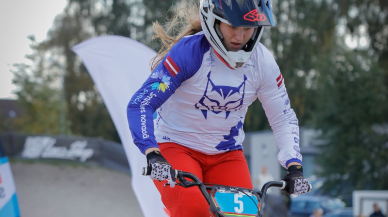 Eiropas čempione Veronika Stūriška no Silvas ziķeri BMX kluba
Foto: Sanda Balode