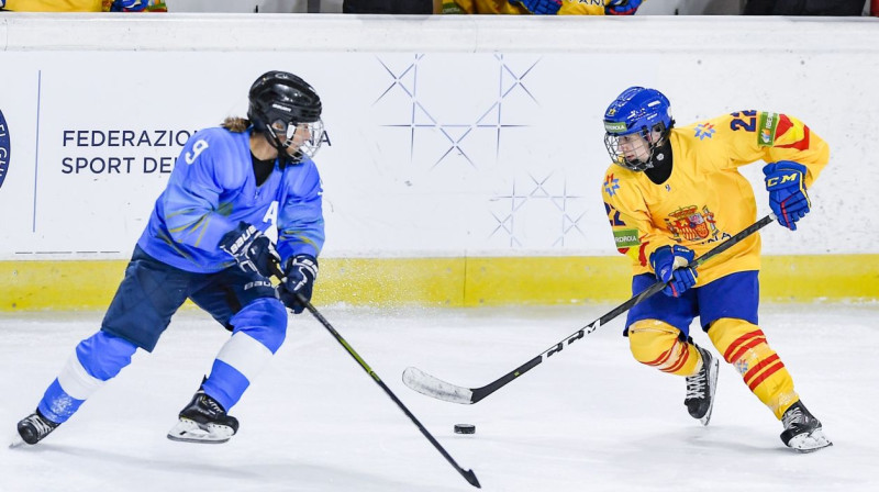 Spānija pret Kazahstānu. Foto: iihf.com