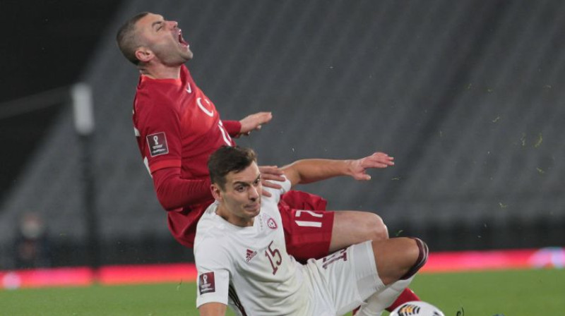 Vladislavs Fjodorovs pret Buraku Jilmazu. Foto: imago images/Seskim Photo/Scanpix