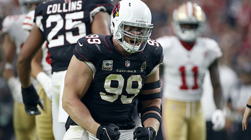 Arizonas "Cardinals" aizsargs Džejdžejs Vats. Foto: AP/Scanpix