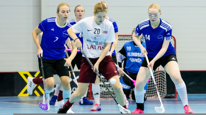 Epizode no Latvijas un Igaunijas izlašu spēles
Foto: Floorball.lv