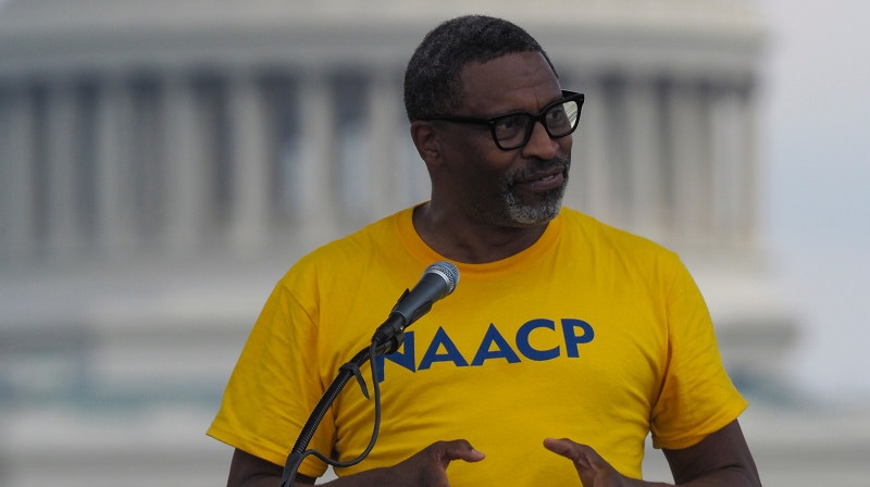 NAACP prezidents Deriks Džonsons 2021. gada 28. augustā. Foto: Zuma press/Scanpix