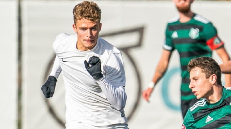 Matīss Baškevics. Foto: Latvijas Futbola federācija.