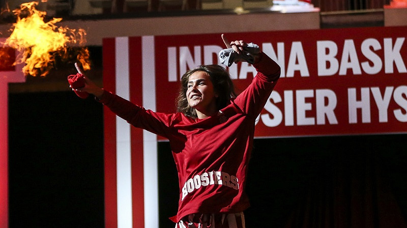 Aleksa Gulbe "Hoosier Hysteria" pasākumā. Foto: Indiana