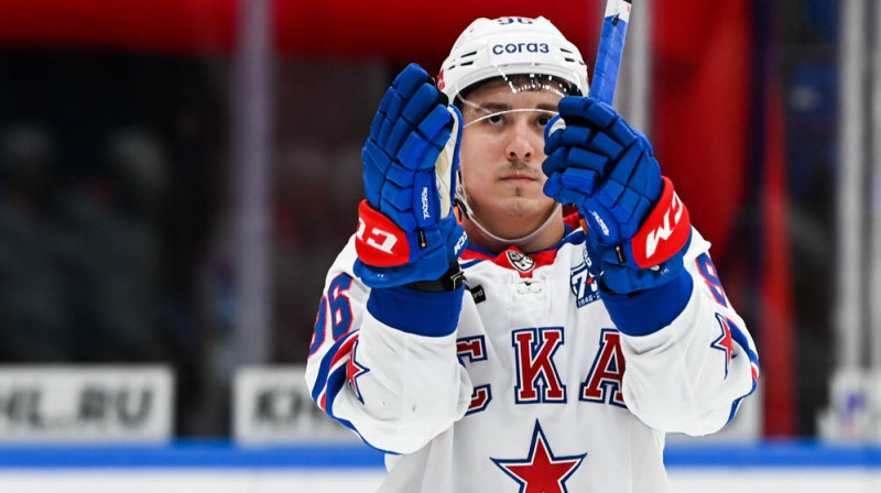 Sanktpēterburgas SKA uzbrucējs Andrejs Kuzmenko. Foto: ska.ru