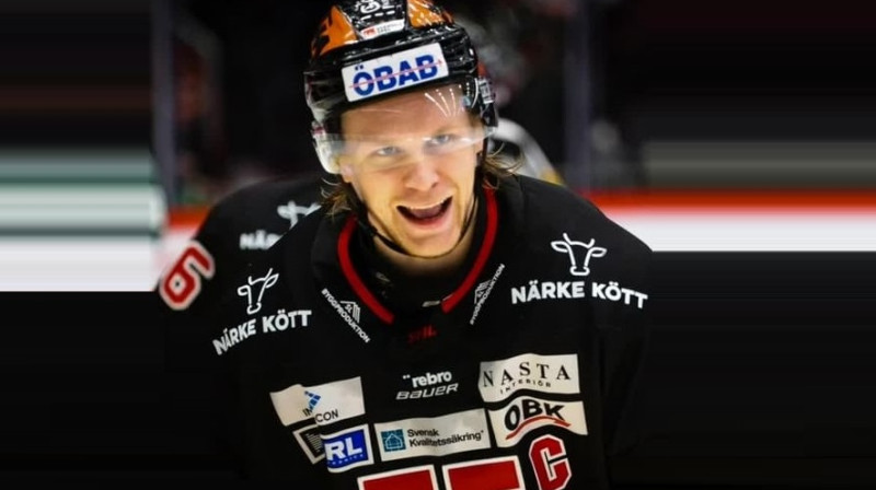 Rodrigo Ābols. Foto: Örebro Hockey