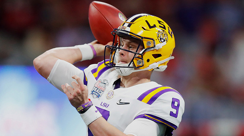 LSU kvoterbeks Džo Burovs 2020. gadā tika draftets ar pirmo izvēli. Foto: AFP/Scanpix