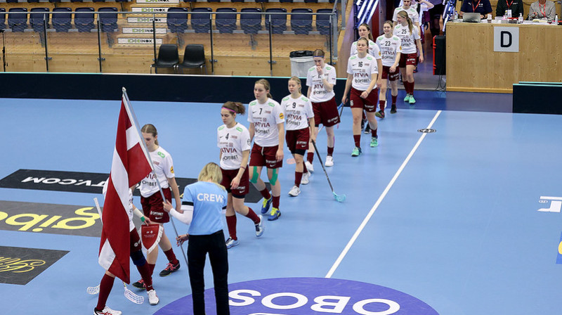 Latvijas izlase dodas uz pēdējo cīņu šajā čempionātā
Foto: IFF Floorball