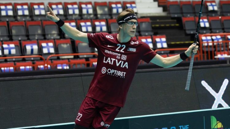 Pēteris Trekše. Foto: IFF Floorball