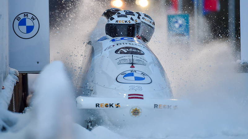 Oskara Ķibermaņa četrinieks. Foto: Viesturs Lācis|IBSF