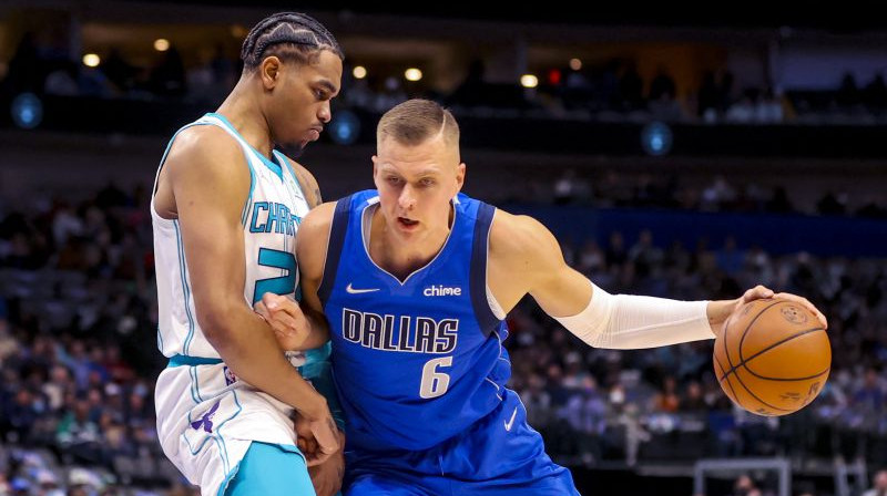 Pīdžejs Vašingtons un Kristaps Porziņģis Foto:USA Sports Today/Scanpix