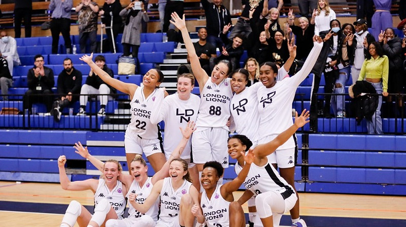"London Lions" basketbolistes 2021. gada 15. decembrī. Foto: EuroCup Women