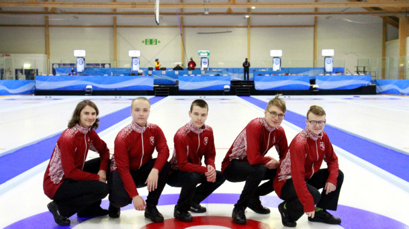 No kreisās: Ričards Vonda, Roberts Ceimers, Renards Dzalbe, Aleksandrs Baranovskis, Roberts Reinis Buncis
Foto: WCF/Hellen Koskinen