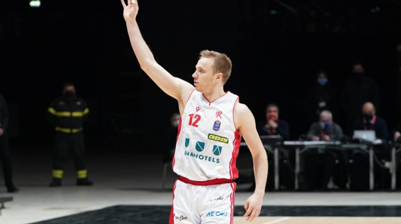 Artūrs Strautiņš. Foto: Pallacanestro Reggiana