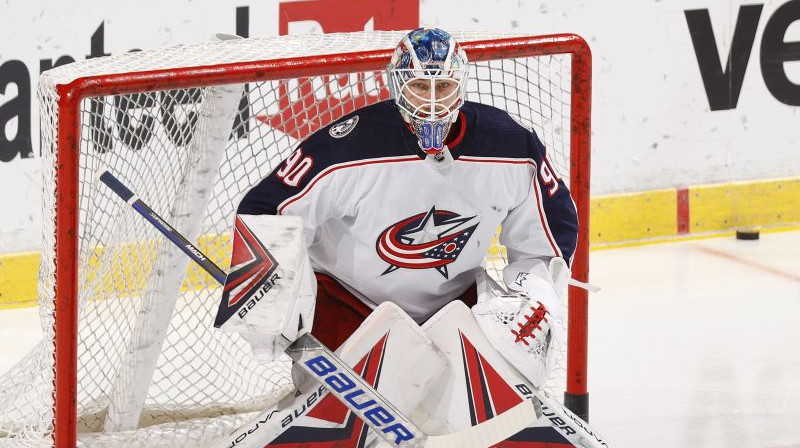 Elvis Merzļikins. Foto: AFP/Scanpix