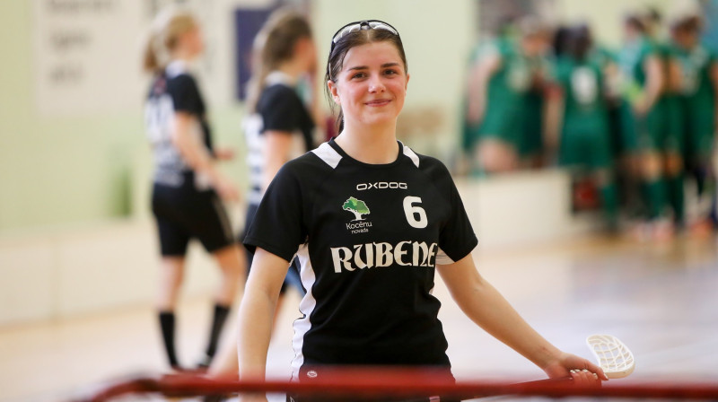 Samanta Bērziņa (Kocēnu "Rubene"). Foto: Ritvars Raits, floorball.lv