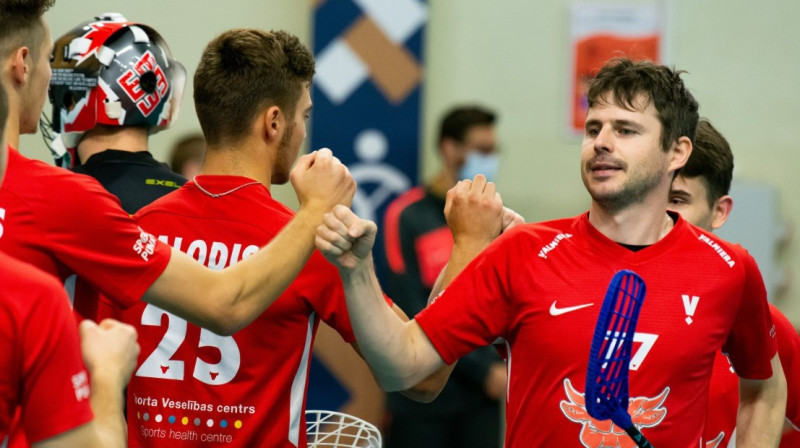 Pāvels Semjonovs (FBK Valmiera/Betsafe). Foto: floorball.lv