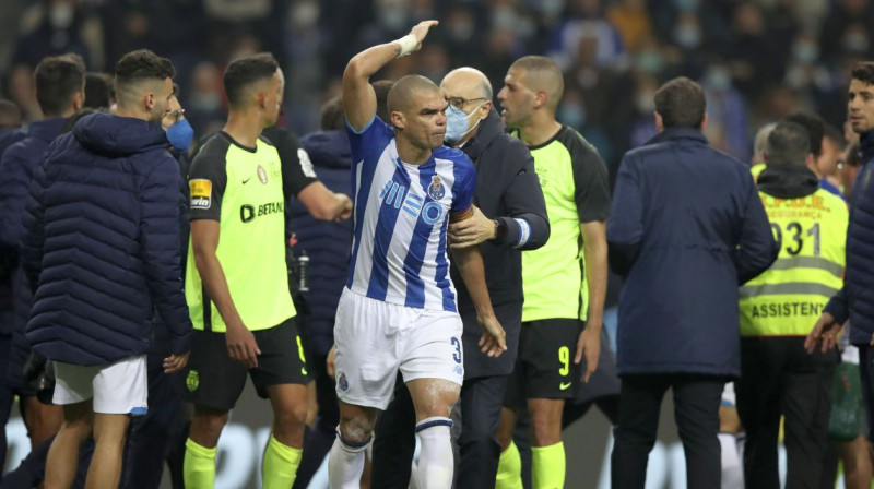 "Porto" aizsargs Pepe. Foto: Jose Coelho/EPA/Scanpix