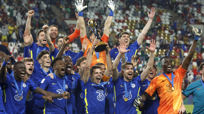 Londonas "Chelsea" futbolisti svin FIFA Pasaules Klubu kausa izcīnīšanu. Foto: Suhaib Salem/Reuters/Scanpix