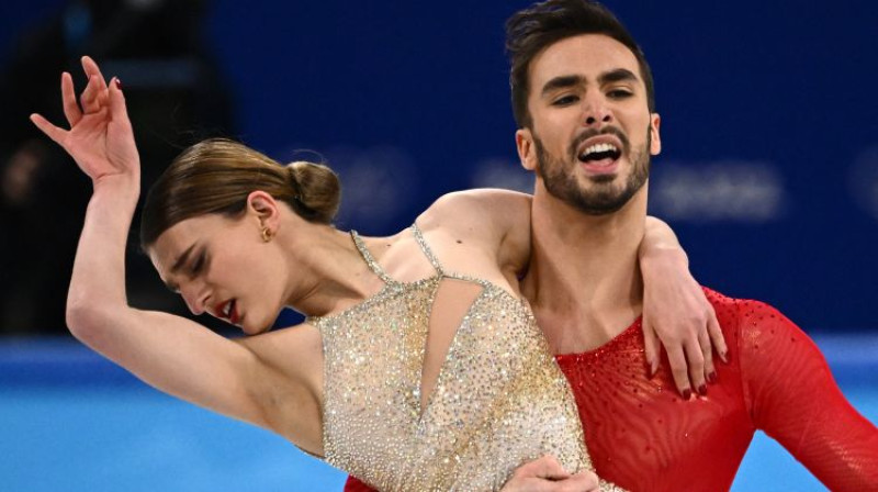 Gabriella Papadakis un Gijoms Sizrons. Foto: AFP/Scanpix