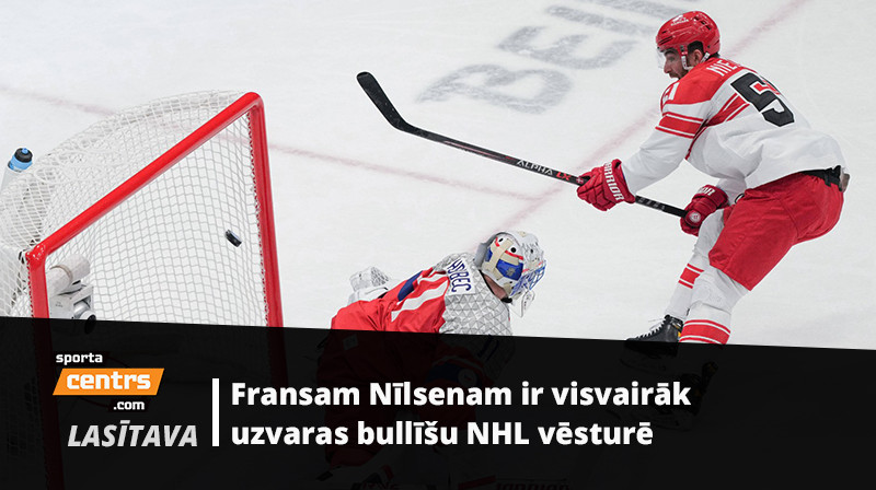 Franss Nīlsens realizē soda metienu pret Čehiju. Foto: CHINE NOUVELLE/SIPA/Scanpix