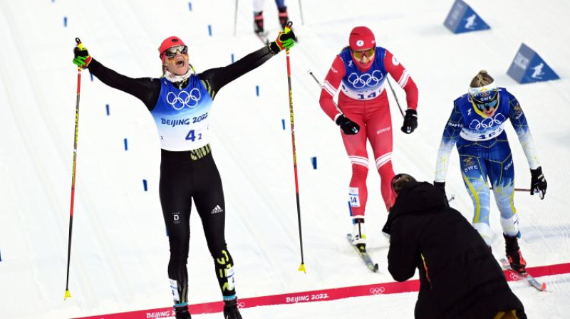 Viktorija Kārla izrauj Vācijai zeltu. Foto: EPA/Scanpix
