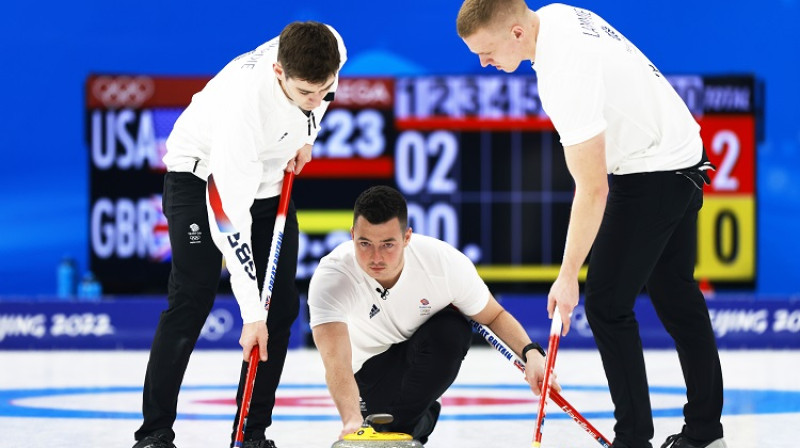 Lielbritānijas kērlingisti. Foto: EPA/Scanpix
