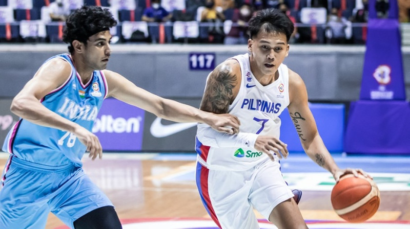 Filipīnas pret Indiju. Foto: FIBA