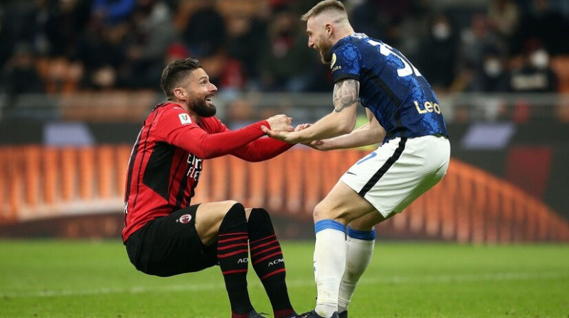 Olivjē Žirū un Milans Škrinjars. Foto: ZUMAPRESS/Scanpix