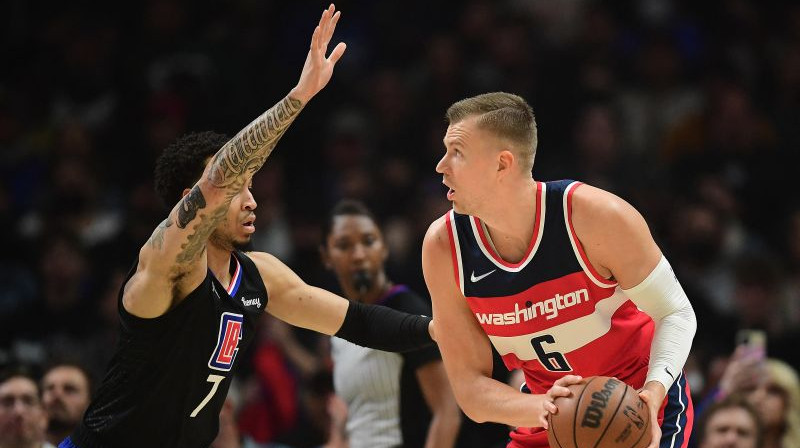 Kristaps Porziņģis (pa labi). Foto: USA Sports Today/Scanpix