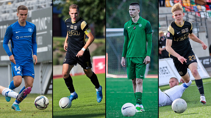 Renārs Varslavāns, Raimonds Krollis, Lūkass Vapne, Maksims Toņiševs. Foto: RFS/Valmiera/Metta