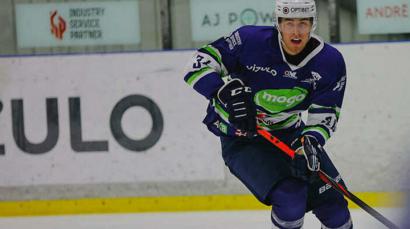 ''Mogo''/LSPA aizsargs Rihards Simanovičs. Foto: lhf.lv
