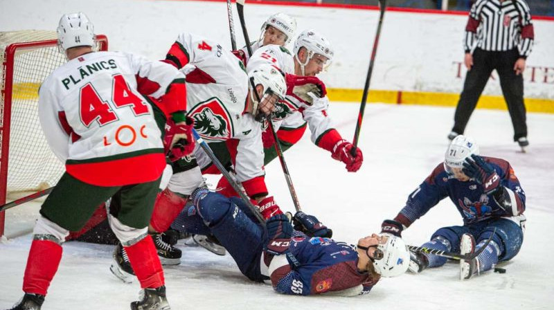 Cīņa pie "Liepājas" vārtiem. Foto: HK Zemgale