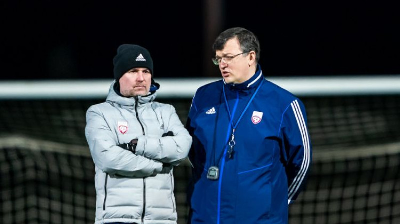Marians Pahars un Dainis Kazakevičs. Foto: Sanita Ieva Sparāne/LFF